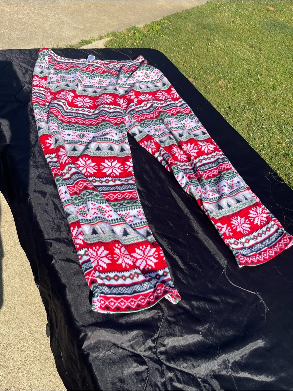 Cozy Red Fair Isle Fleece Pajama Pants - Women